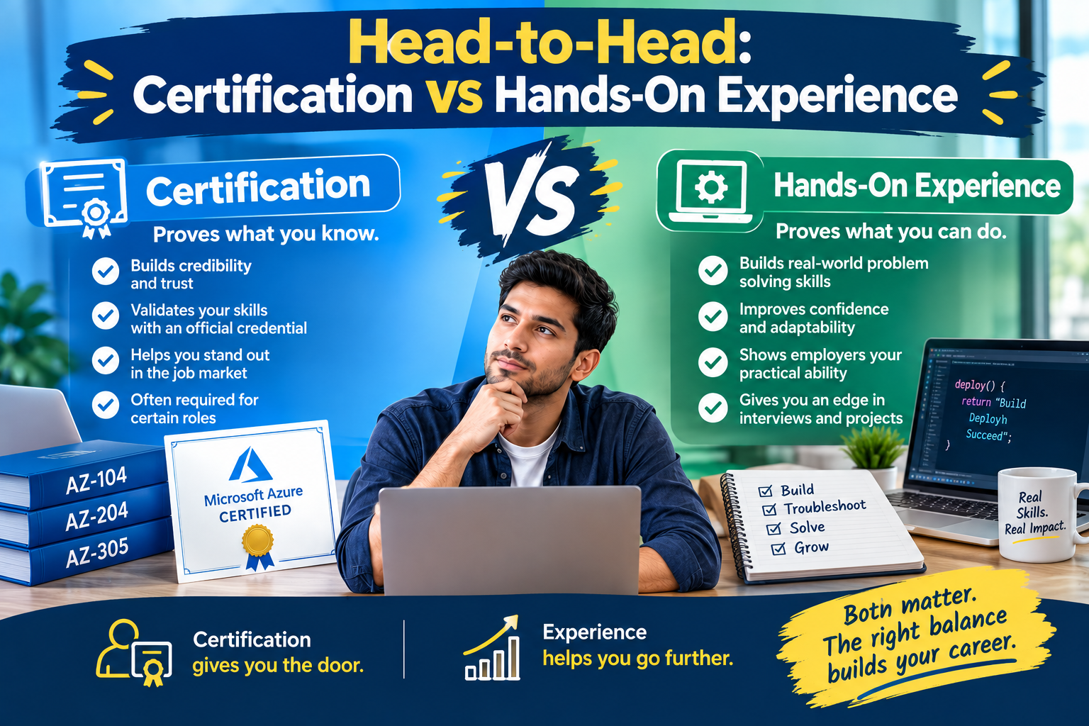 Azure certifications vs hands-on experience